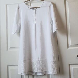 Belle France, linen sequin dress, size small